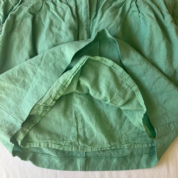 Love21 Women’s Linen Mini Skirt size M, Mint Green, w Pockets - Picture 5 of 7